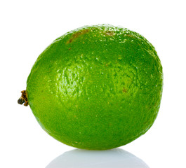 fresh lime isolated on white