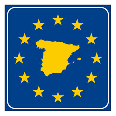 Spain road sign