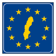 Sweden road sign