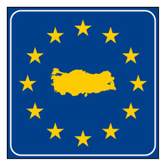 Turkey road sign
