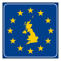 England European road sign