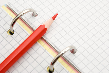 red pencil for notes