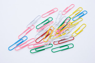 paper clips white background stationery