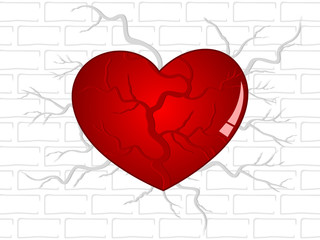 Abstract  broken heart background  for valentines day.