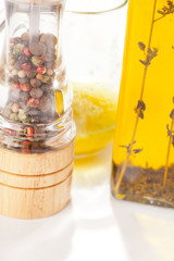 olive oil with herbs
