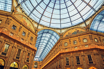 Ceiling of Galleria Vittorio Emanuele II, Milan, Italy