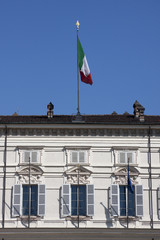 Fototapeta na wymiar Detail of a historical palace in Turin