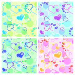 Love seamless pattern   with  hearts