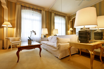 luxury confortable hotel room