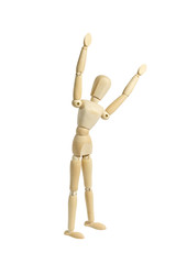 Gliederpuppe macht Sport/Joga