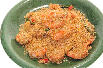 Fried Butter Cereal Prawn Serving