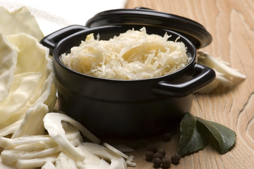 Fresh pickled cabbage - traditional polish sauerkraut