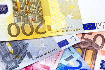 Hintergrund auf Euro Banknoten