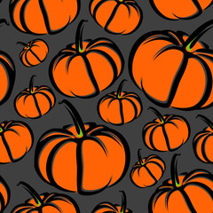 seamless background with pumpkins