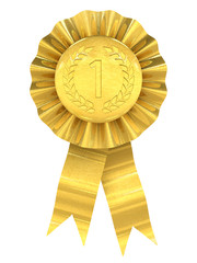 First place , gold rosette
