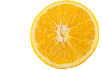 orange slice isolated  on  white background.