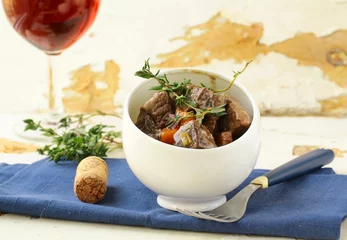 Foto op Canvas Boeuf bourguignon  - Traditional french beef goulash © Olga Kriger