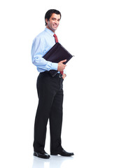 Happy handsome businessman.