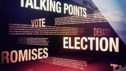 Political Campaign Related Terms Background Loop