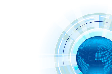 Naklejka premium Abstract business background with world symbol