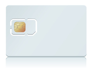 Vector illustration of blank SIM Card.