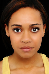 Fototapeta premium Beautiful Twenty Year Old Black Woman Up Close