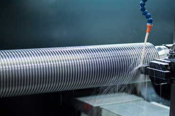 Fräskopf einer CNC Fräsmaschine in Metallindustrie