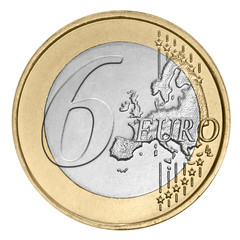 Six euro coin