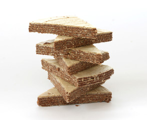 Stack of wafers in triangle shape