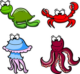 Морские рыбы, векторные иллюстрации