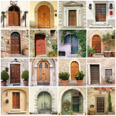 collage with  italian doors