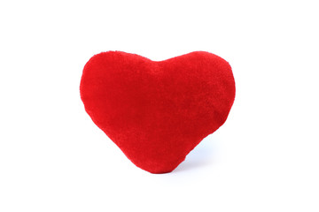 Plush valentine's hearts isolated on white