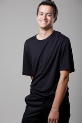 Handsome young male fashion model.