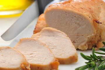 Chicken filet slices