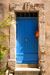 Blue Provence house entrance door