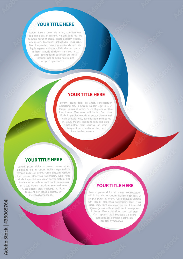 Poster vector brochure page design concept