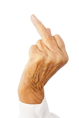 the f-finger of an old woman