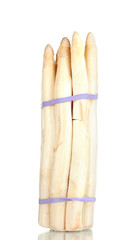 beautiful white asparagus isolated on white