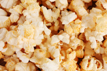 tasty popcorn closeup