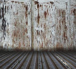 old grunge metallic room