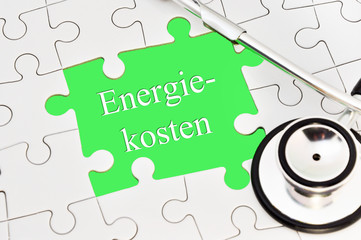 Energiekosten puzzle stethoskop
