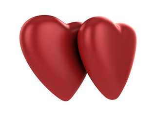 hearts on white background