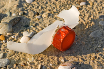Fragment of plastic container