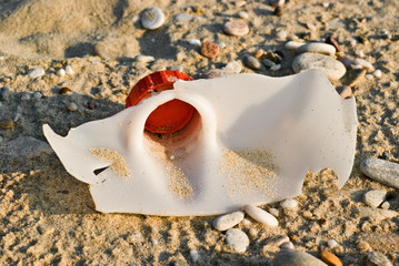 Fragment of plastic container