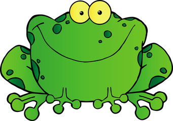 Fat Frog Cartoon Mascot Character