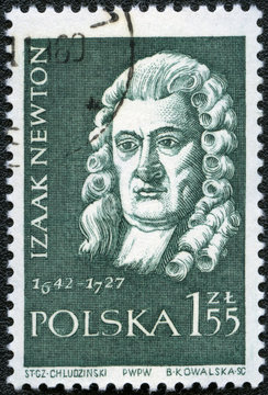 POLAND - CIRCA 1959: shows Isaac Newton