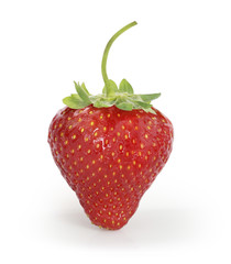 Close Up of fresh strawberry  on white background