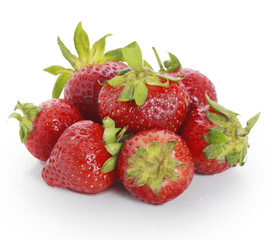 set strawberry on a white background