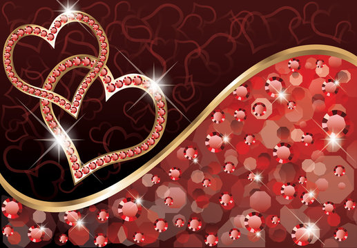 Valentine day love card, vector illustration