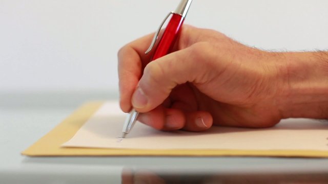 Writing on a white foil